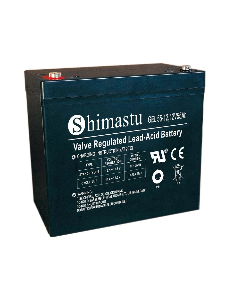 12V 55Ah ゲルバッテリー